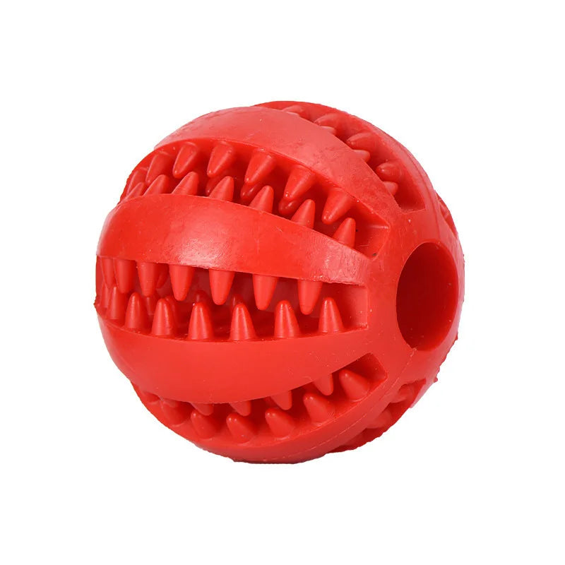 Interactive Dog Toy Ball Rubber Chew Ball for Puppies Pet Tooth Cleaning Feeder Silicone Treat Ball for Cats And Dogs