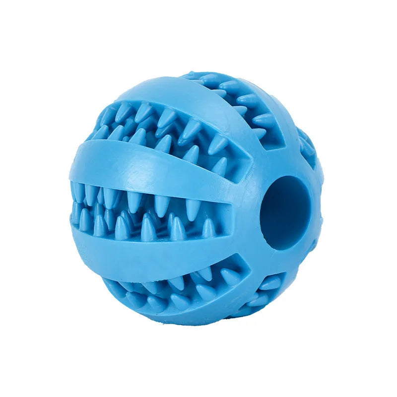 Interactive Dog Toy Ball Rubber Chew Ball for Puppies Pet Tooth Cleaning Feeder Silicone Treat Ball for Cats And Dogs
