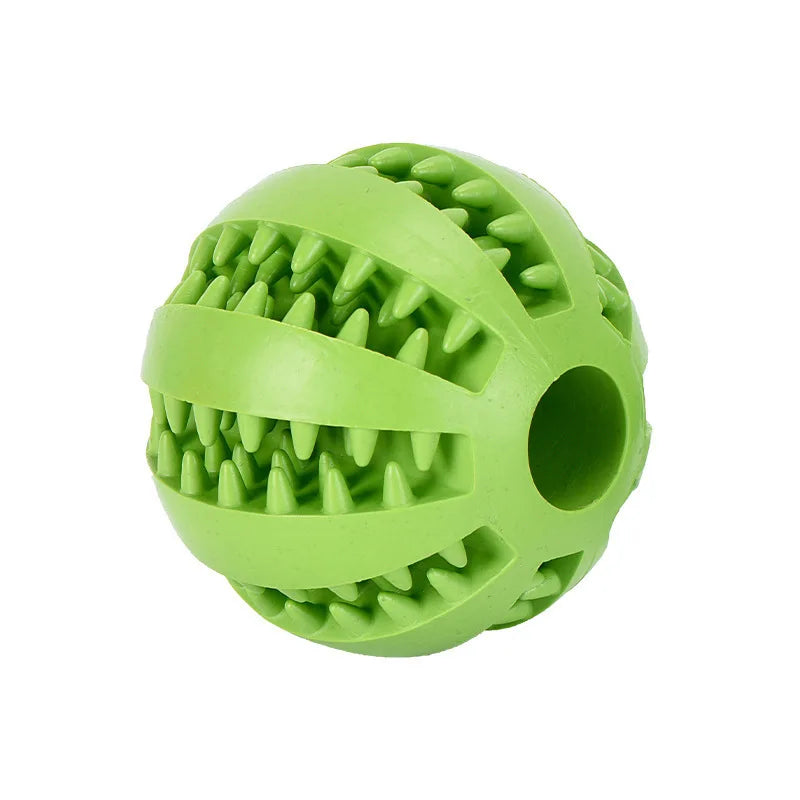 Interactive Dog Toy Ball Rubber Chew Ball for Puppies Pet Tooth Cleaning Feeder Silicone Treat Ball for Cats And Dogs
