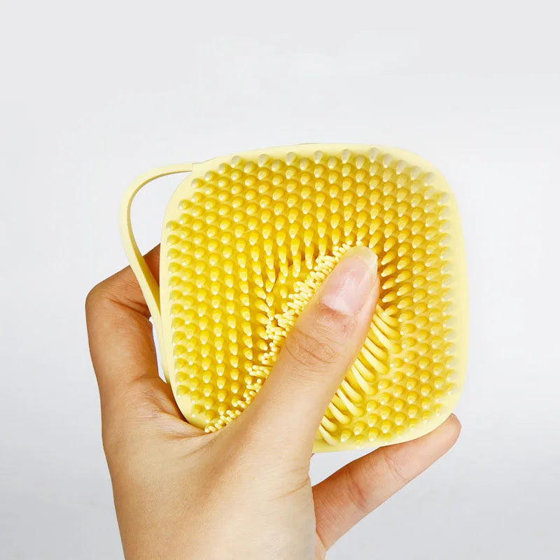 Hot Silicone Pet Bath Brush for Puppy Dogs, 2 in 1 Pet Bath Brush Soft Silicone Pet Massage Shampoo Dispenser