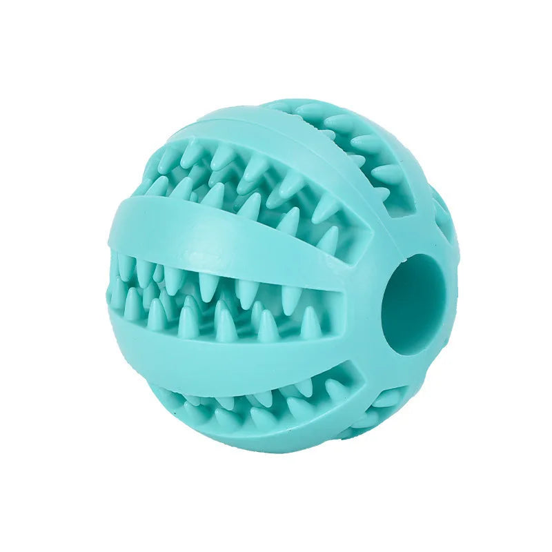 Interactive Dog Toy Ball Rubber Chew Ball for Puppies Pet Tooth Cleaning Feeder Silicone Treat Ball for Cats And Dogs