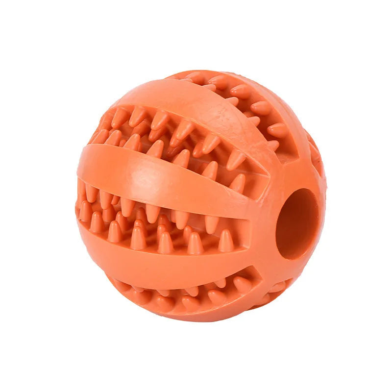 Interactive Dog Toy Ball Rubber Chew Ball for Puppies Pet Tooth Cleaning Feeder Silicone Treat Ball for Cats And Dogs