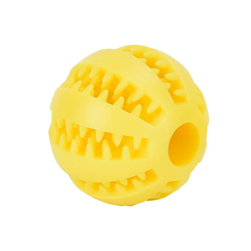 Interactive Dog Toy Ball Rubber Chew Ball for Puppies Pet Tooth Cleaning Feeder Silicone Treat Ball for Cats And Dogs